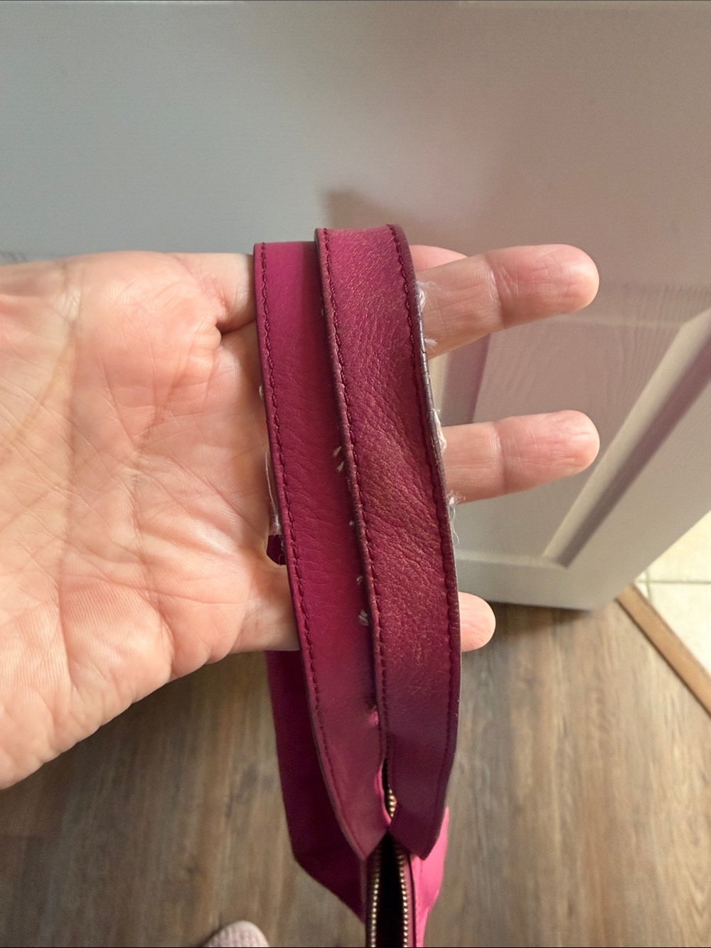 Fossil Magenta Pink Leather Rachel Tote Bag - Picture 4 of 6